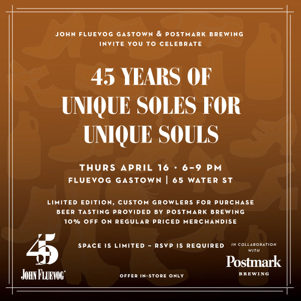 Celebrating 45 Years of Fluevog at Gastown