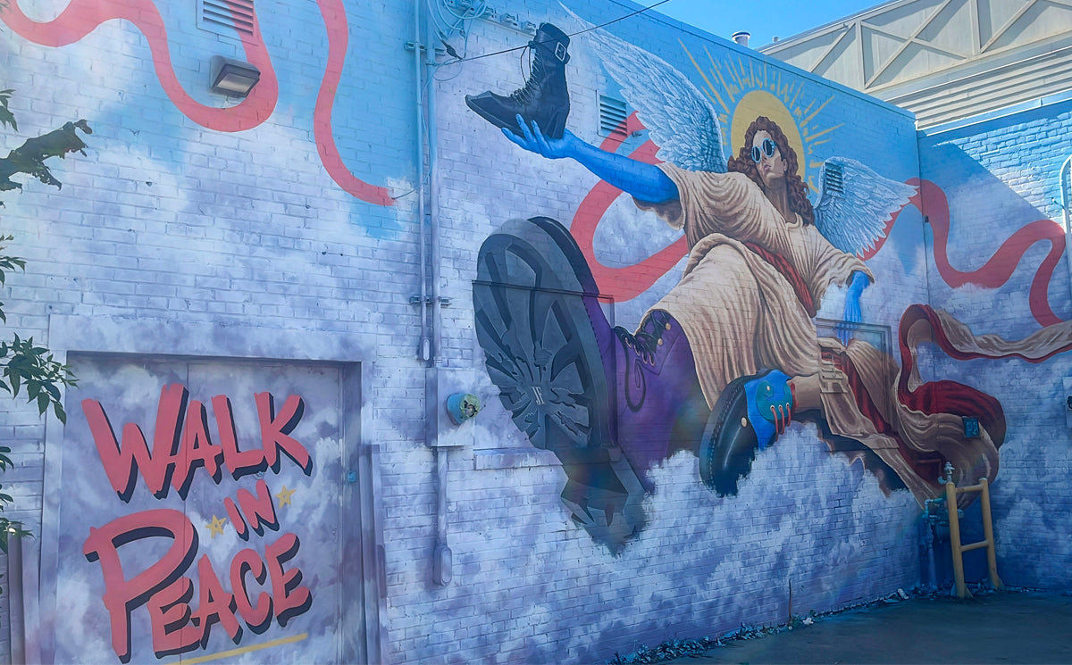 An Original Angel Descends Upon Fluevog Edmonton