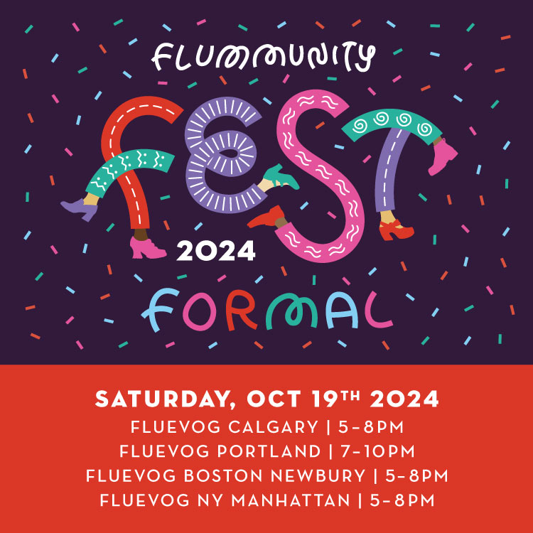 Flummunity Fest Formal in Select Fluevog Stores on October 19th