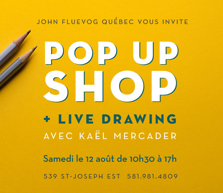 Pop Up Shop + Live Drawing in Quebec