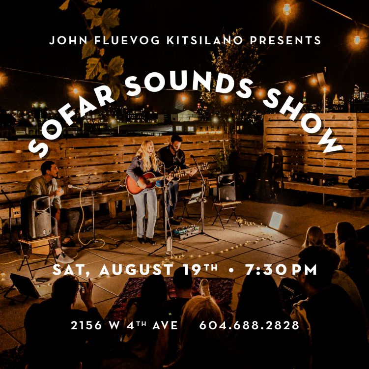 Sofar Sounds Show at Fluevog Kitsilano on August 19