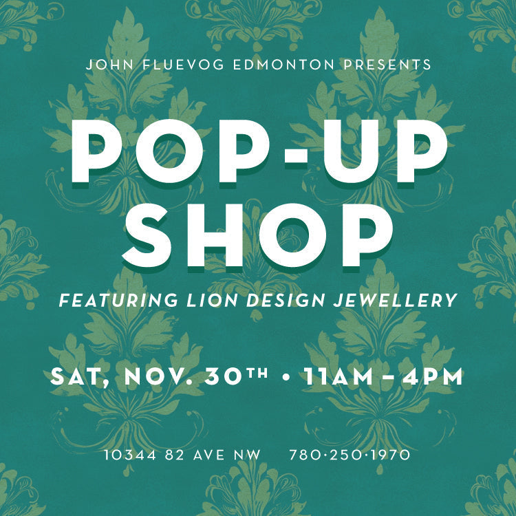 Lion Design Jewellery Pop-Up Shop at Fluevog Edmonton on Nov. 30th