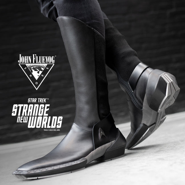 Fluevog x Star Trek Starfleet boot available to pre-order April 8-10th!
