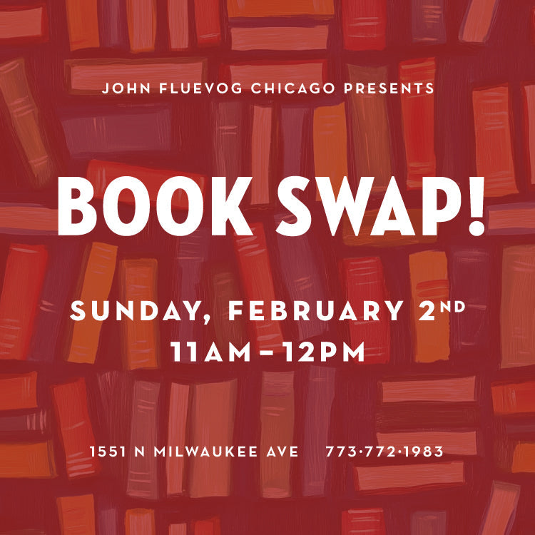 Book Swap at Fluevog Chicago on February 2nd