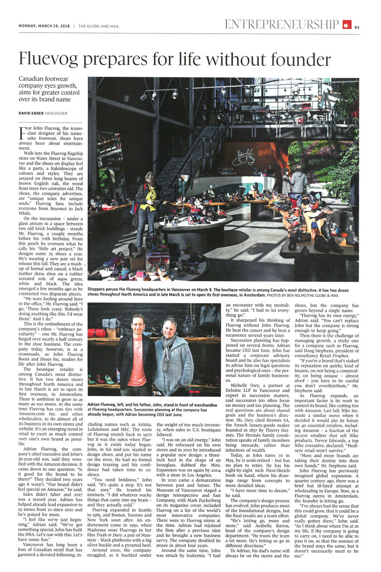 Globe and Mail   March 2018