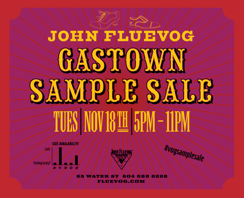 Gastown Sample Sale is Tuesday Nov 18th