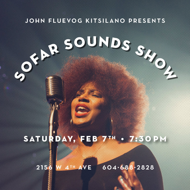 Sofar Sounds Show at Fluevog Kitsilano on February 7th