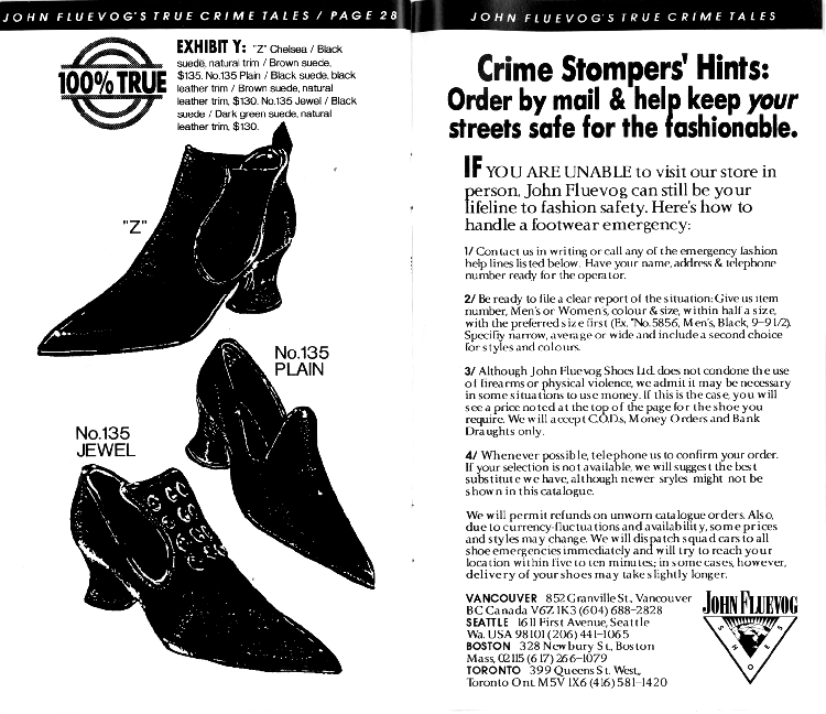 Way Back Wednesday: John Fluevog's True Crime Tales