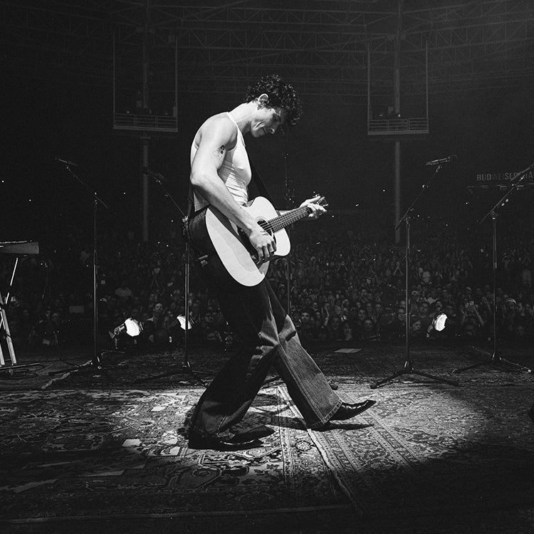 Shawn Mendes on Tour in Custom Swordfish Boots