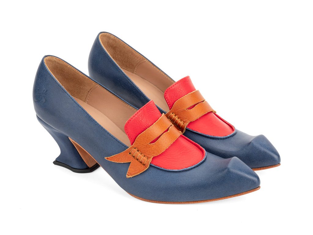 Adri - Navy/Red/Brown