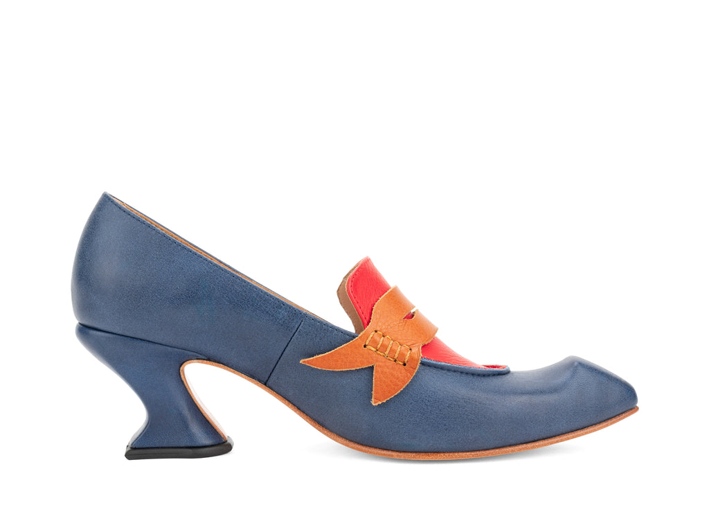 Adri - Navy/Red/Brown