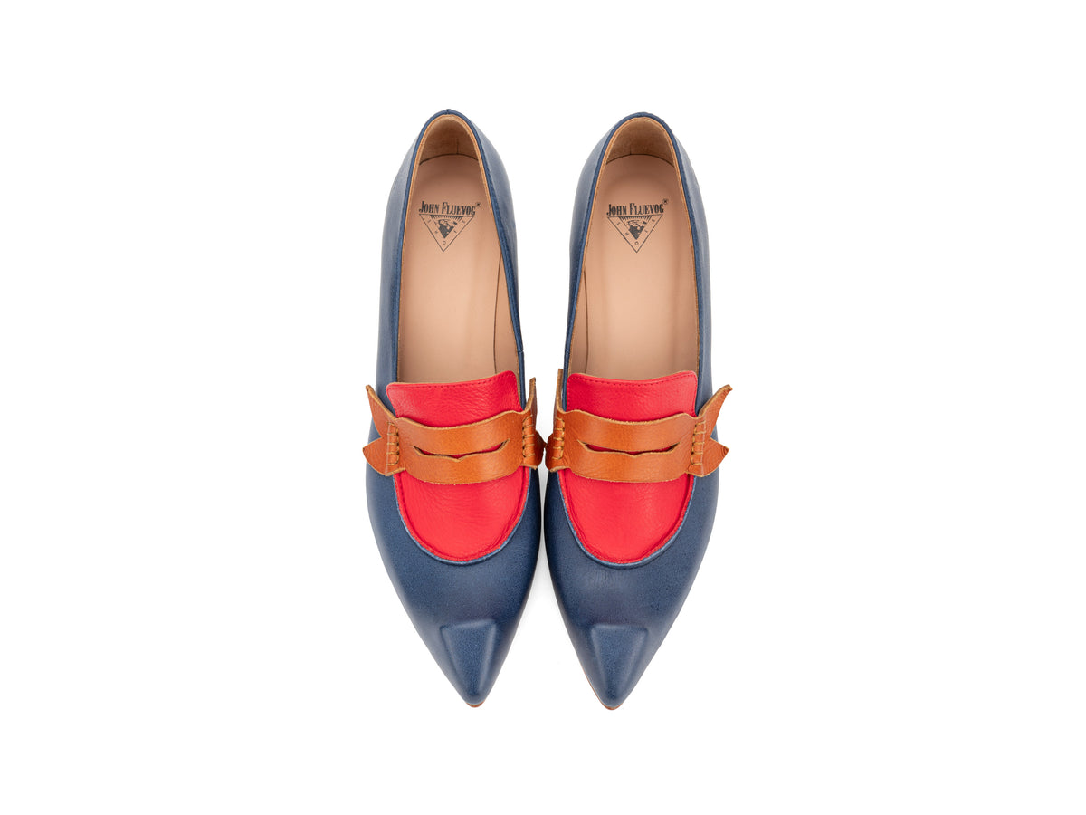 Adri - Navy/Red/Brown