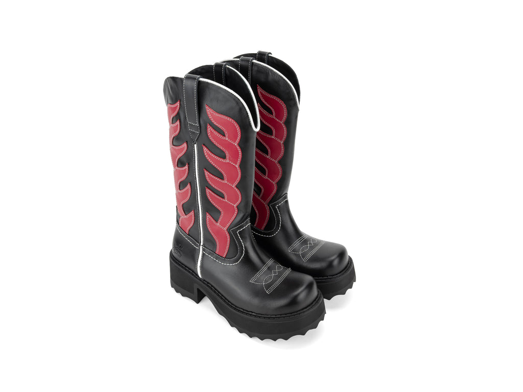 Cowboy High - Black/Red