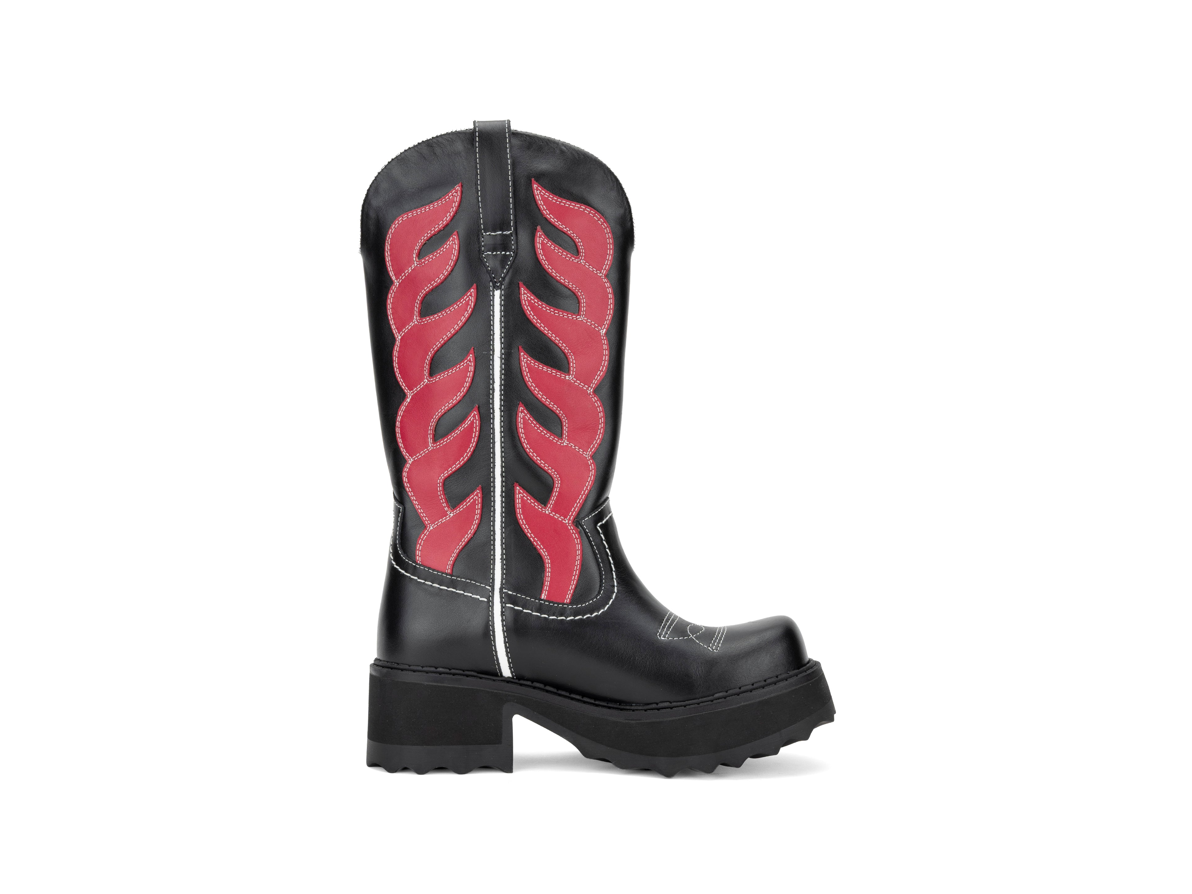 Cowboy High - Black/Red