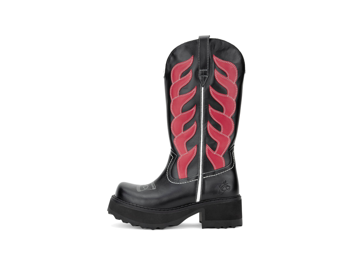 Cowboy High - Black/Red