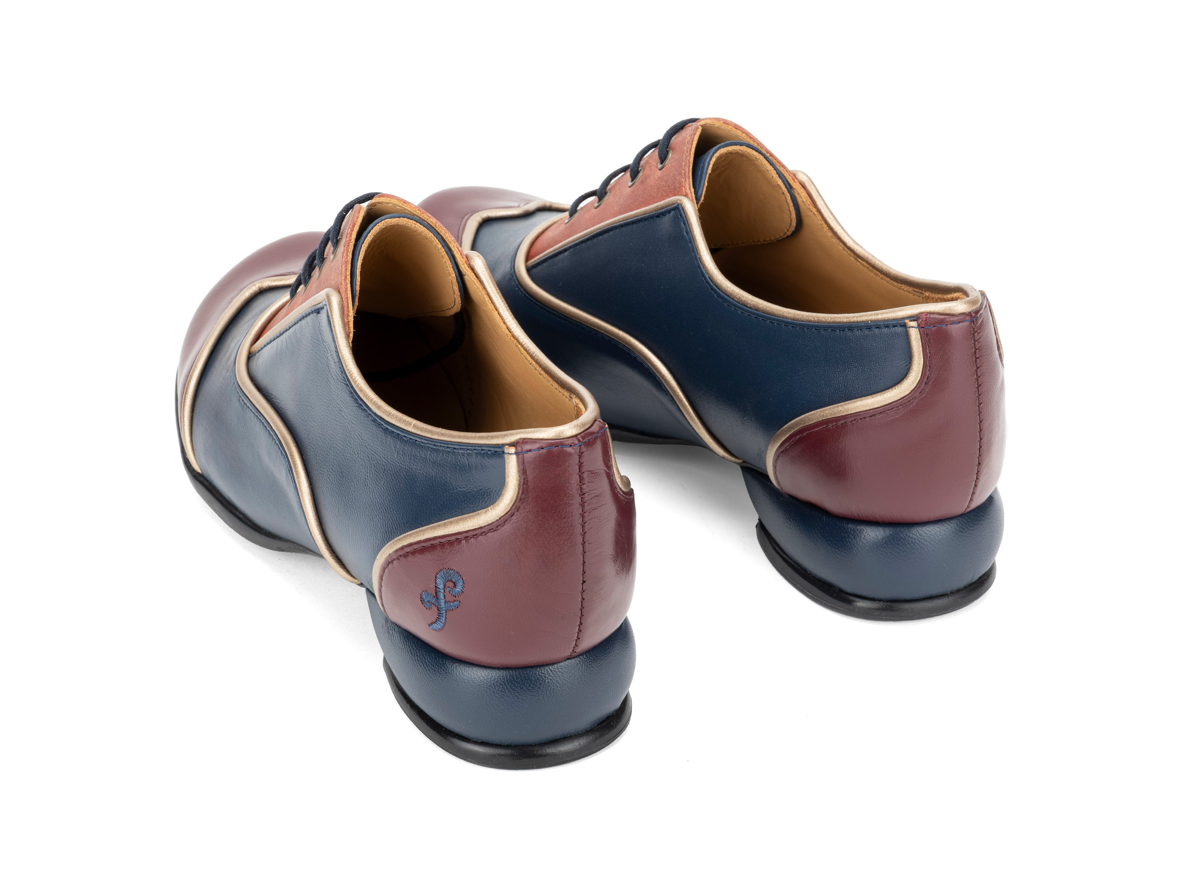 Martha - Navy/Brown/Burgundy
