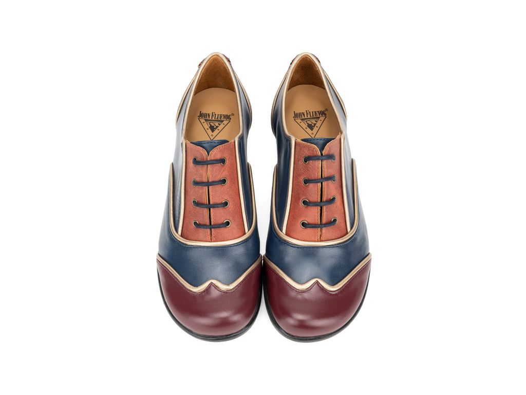 Martha - Navy/Brown/Burgundy