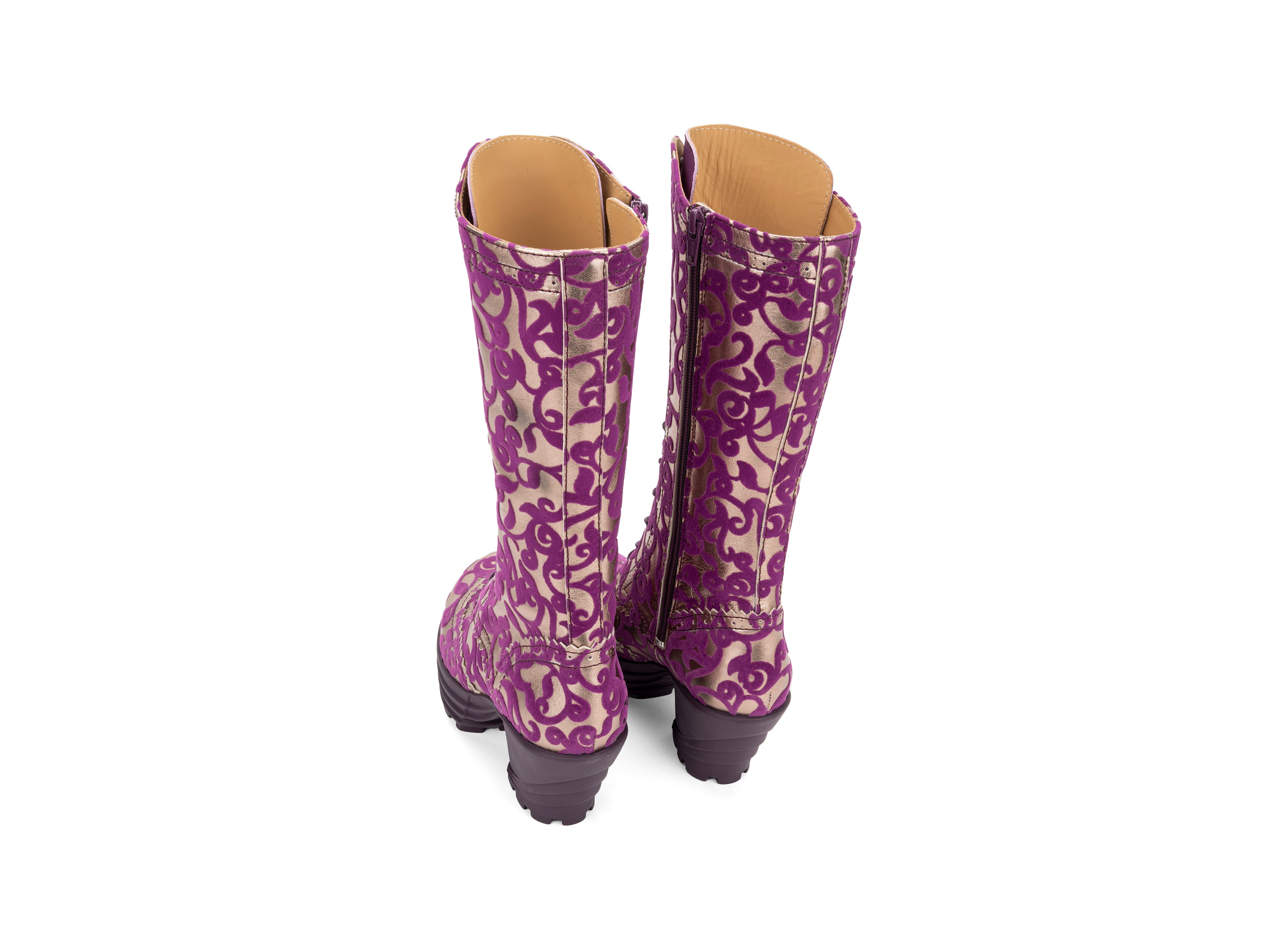 Melody - Gold/Purple Flocked