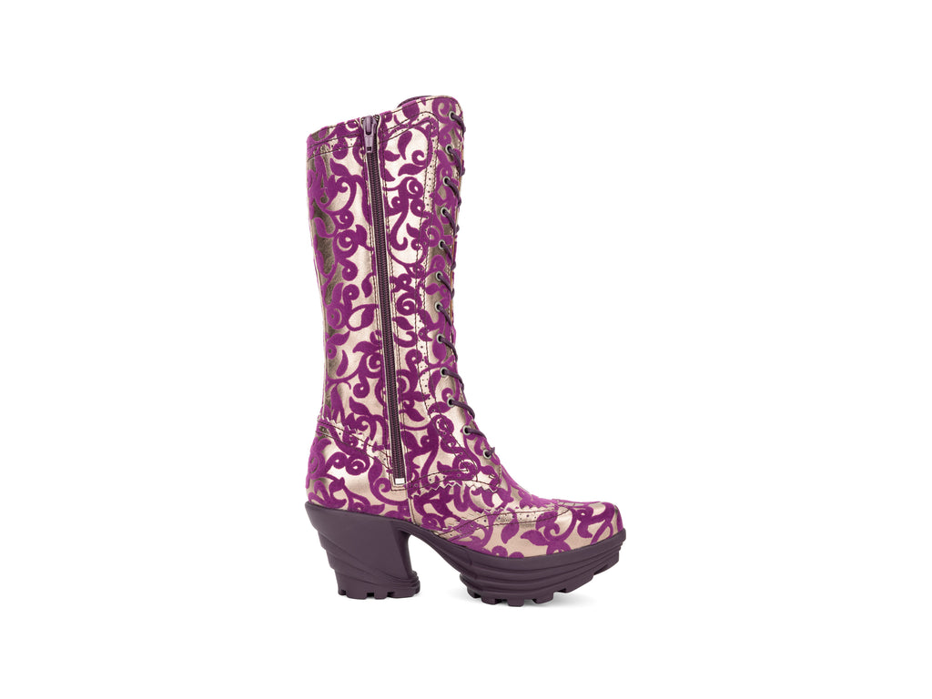 Melody - Gold/Purple Flocked
