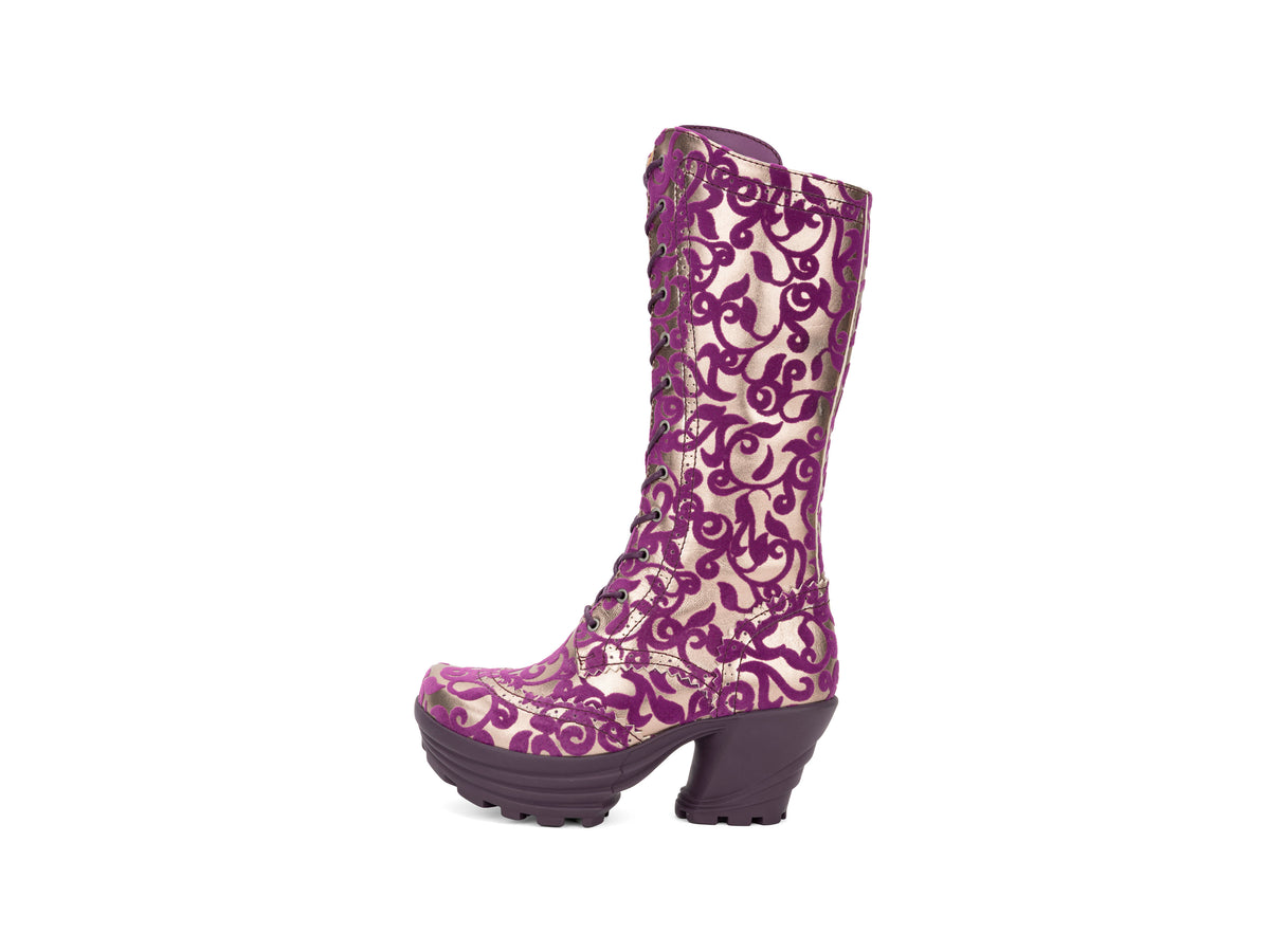 Melody - Gold/Purple Flocked