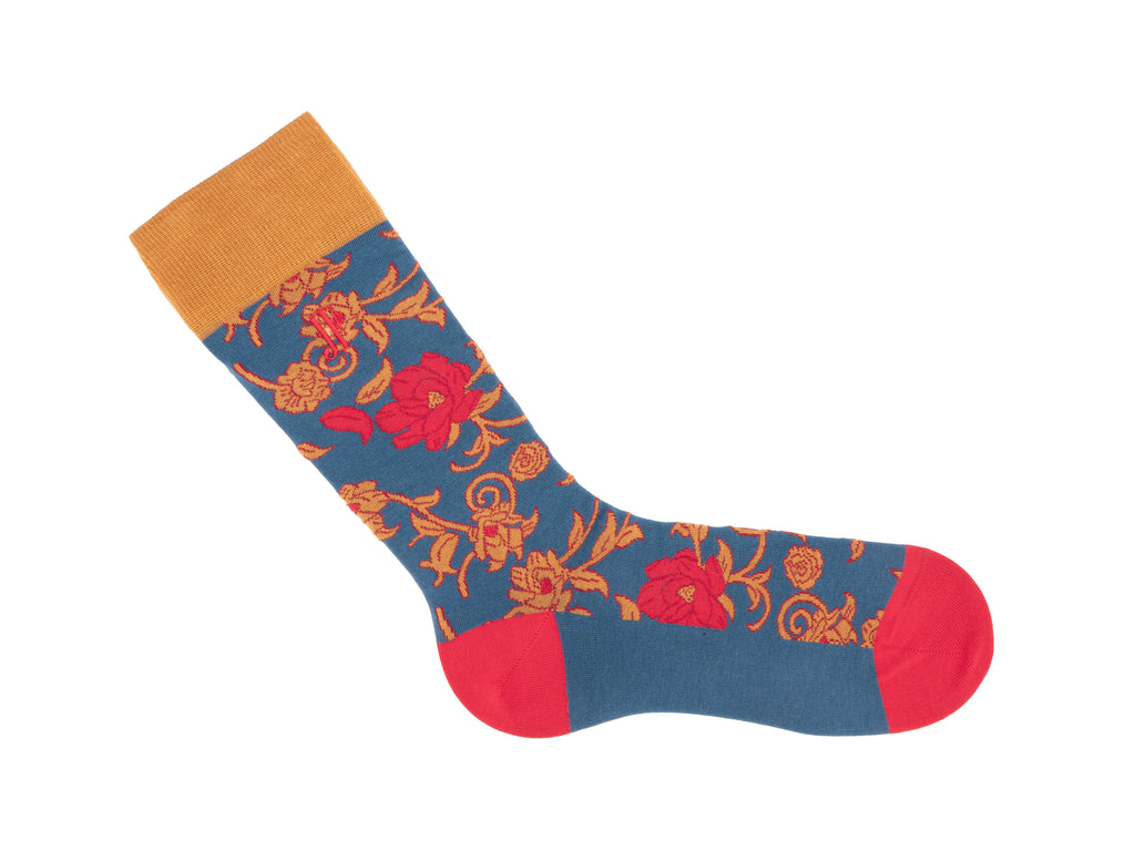 Xay Xay Vog Socks - Navy/Mustard