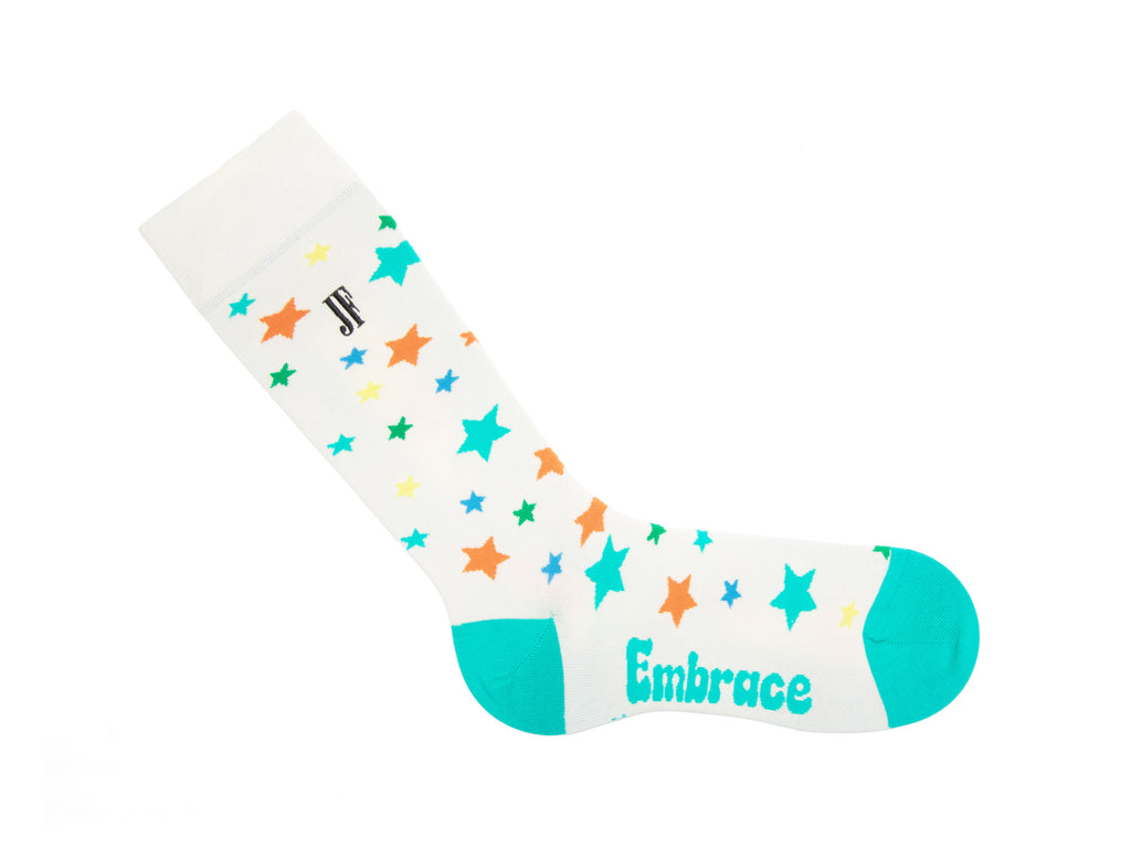 cream_multi - Right Sock