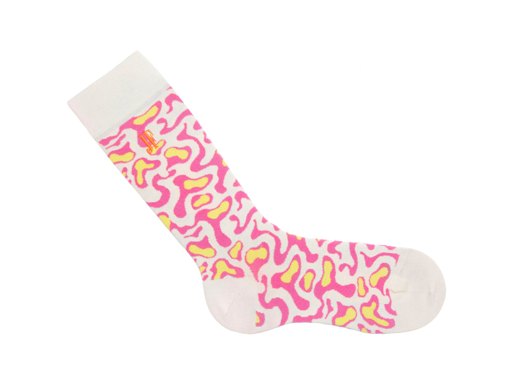 cream_pink - Right Sock