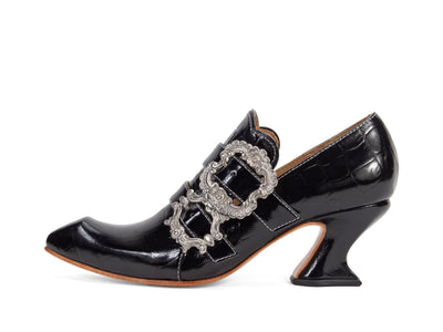 Strozzi - Patent Black Croc
