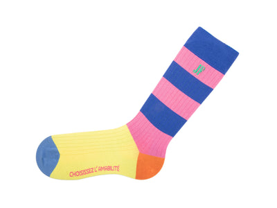 Brisbane Vog Socks - Pink/Blue Multi