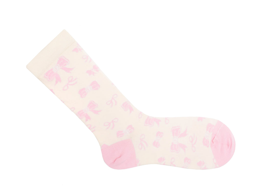 cream_pink - Right Sock