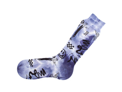Wolfie Vog Socks - Blue Tie-Dye