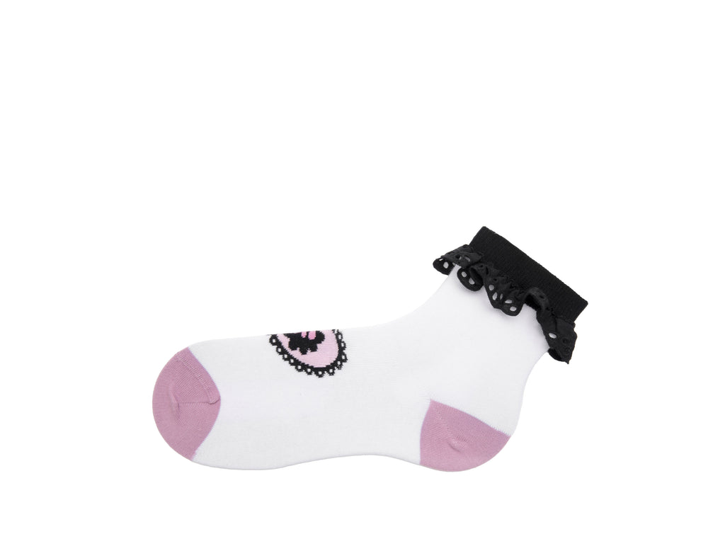 cream_pink - Left Sock