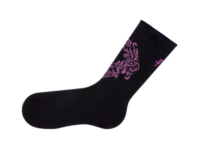 Poppy Vog Socks - Black/Purple