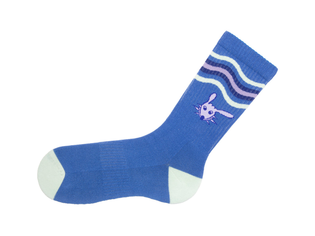light_blue_sage - Left Sock