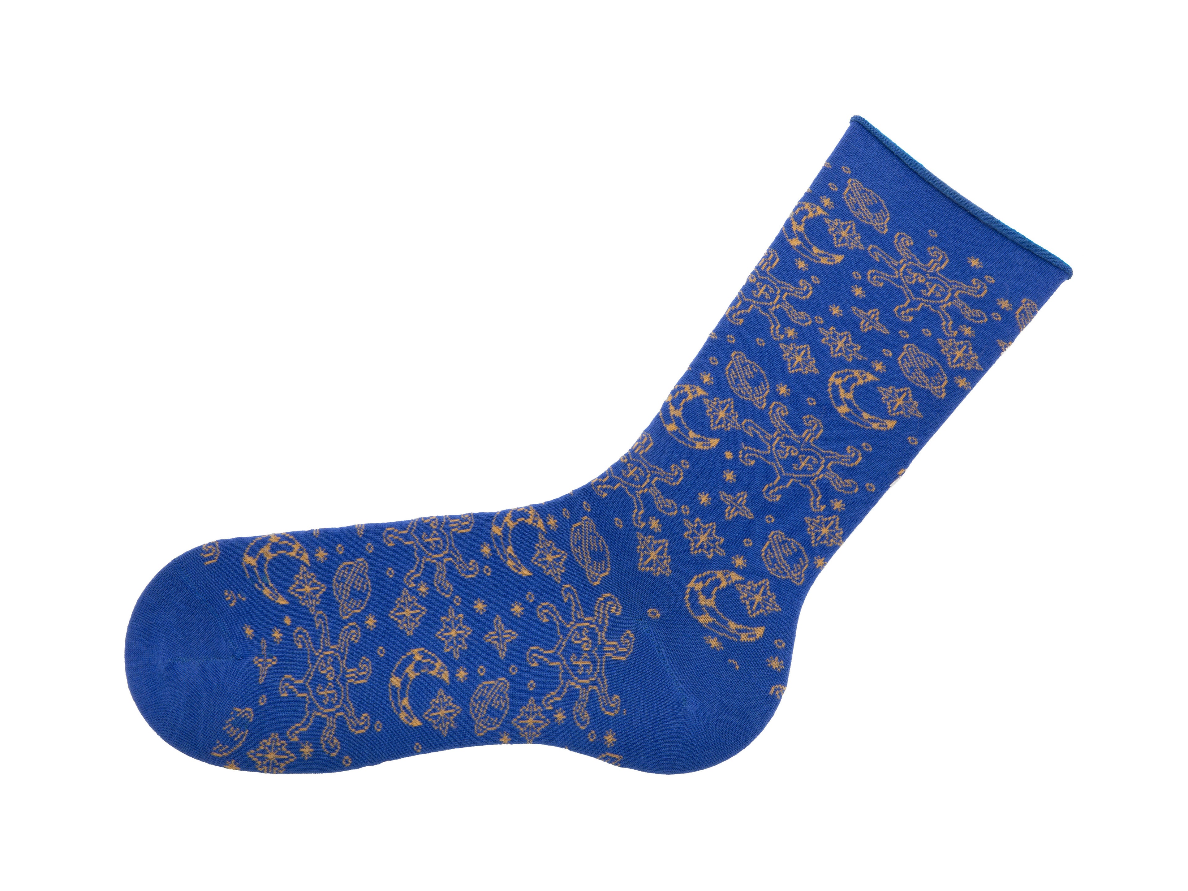 blue_orange - Left Sock