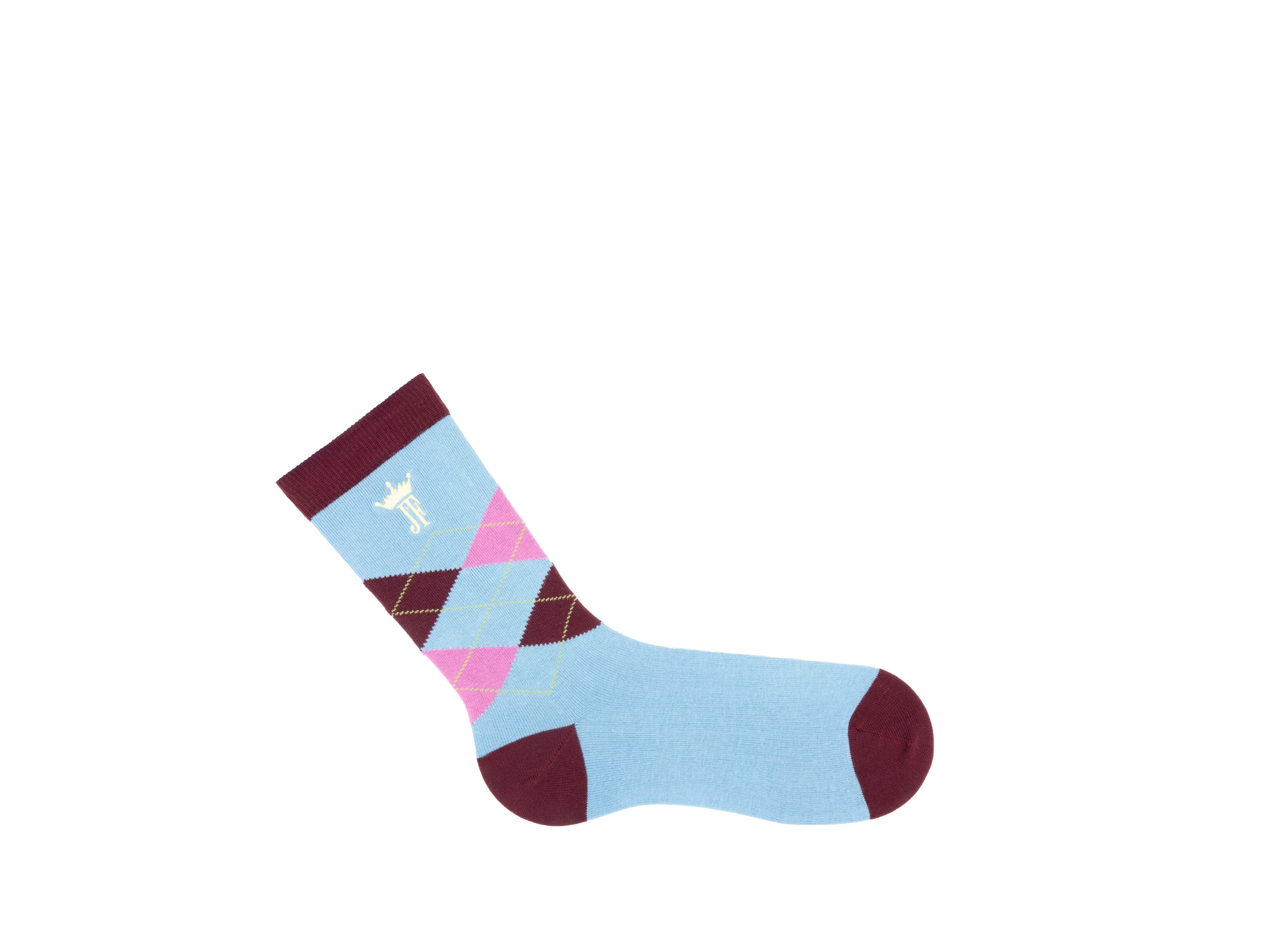 blue_burgundy - Right Sock