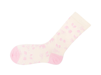 Boopy Vog Socks - Cream/Pink