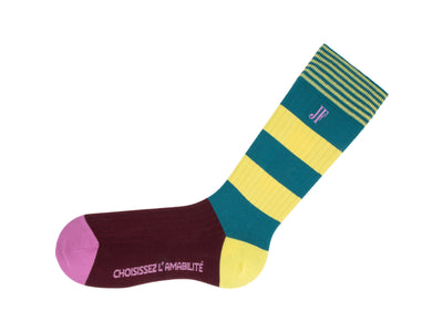 Brisbane Vog Socks - Teal/Green/Burgundy