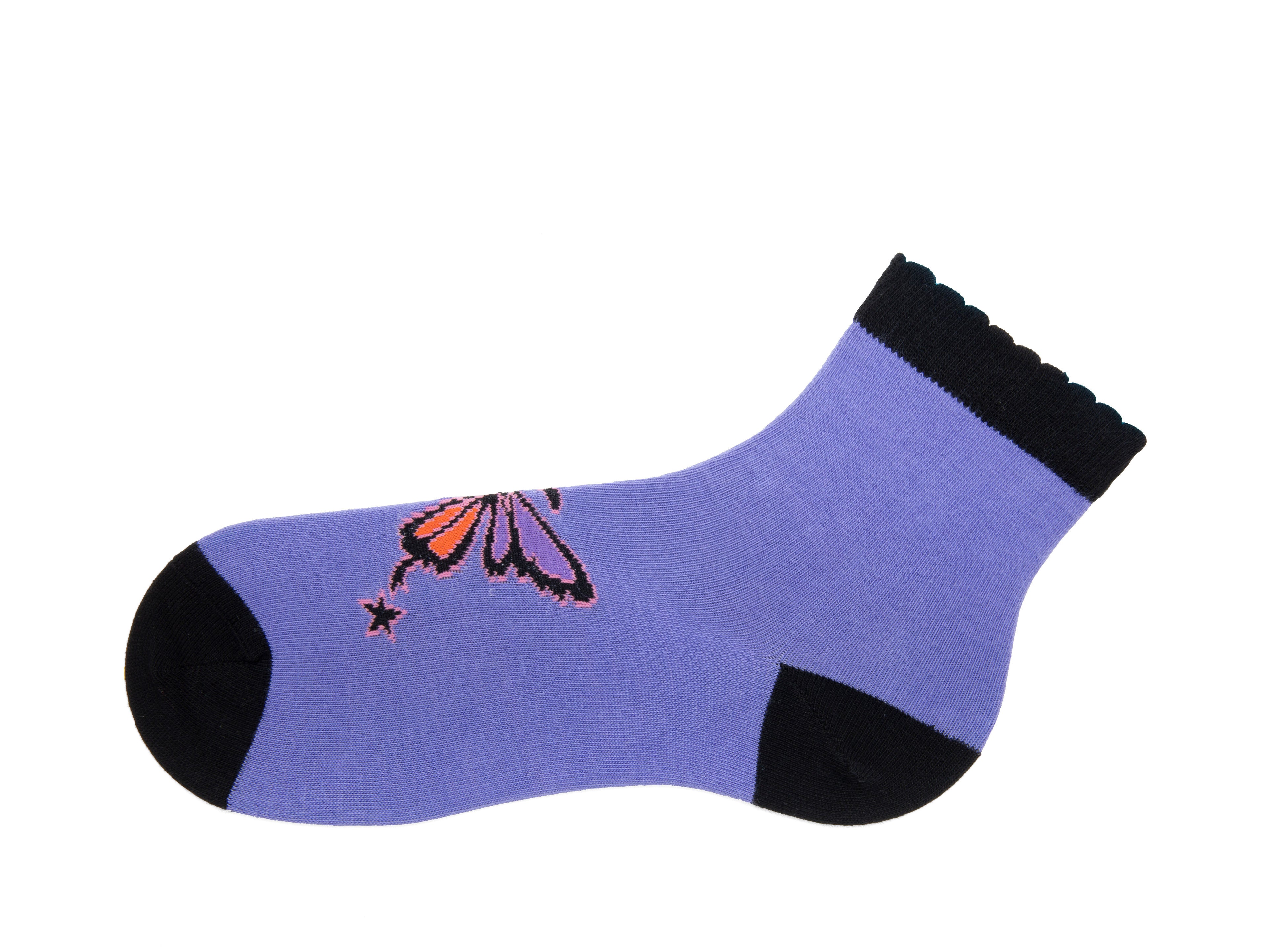 purple_black - Left Sock