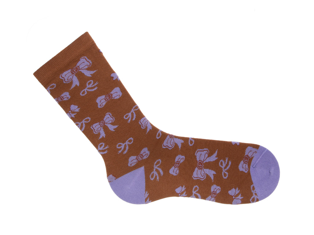 brown_purple - Right Sock