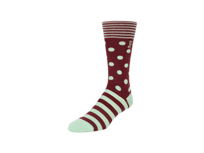 Muffin Vog Socks - Burgundy/Light Green