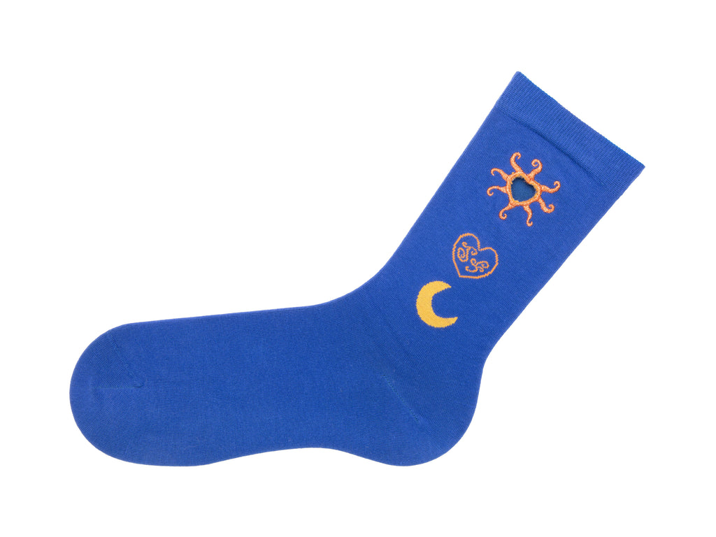 blue_orange - Left Sock