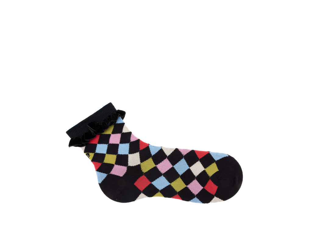 black_multi - Right Sock