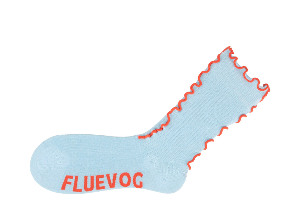 white,yellow,blue - Left Sock of the Blue Colourway
