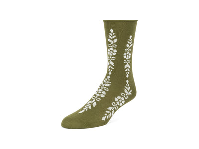Raisin Vog Socks - Vert & blanc