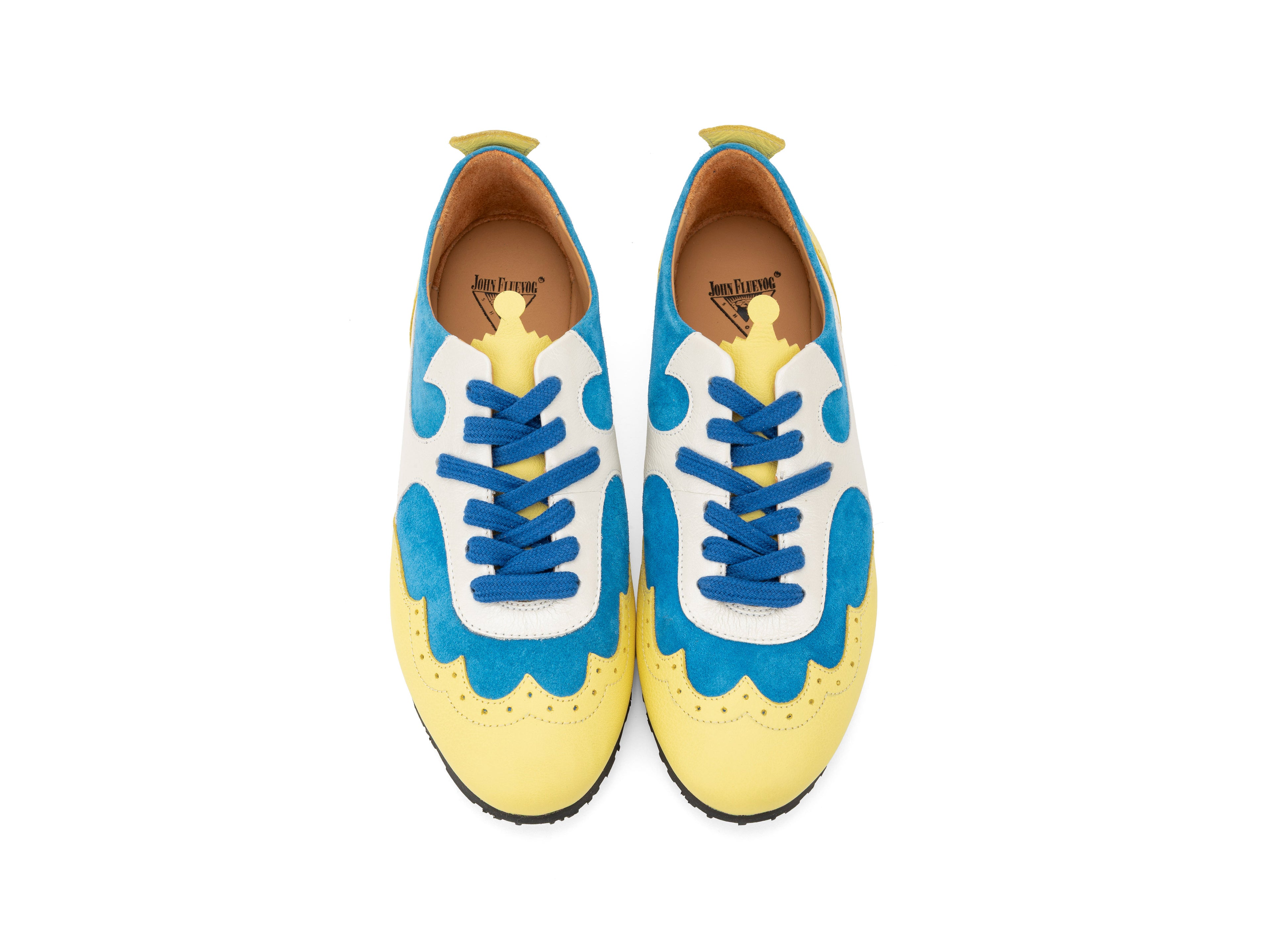white,yellow,blue - Top View