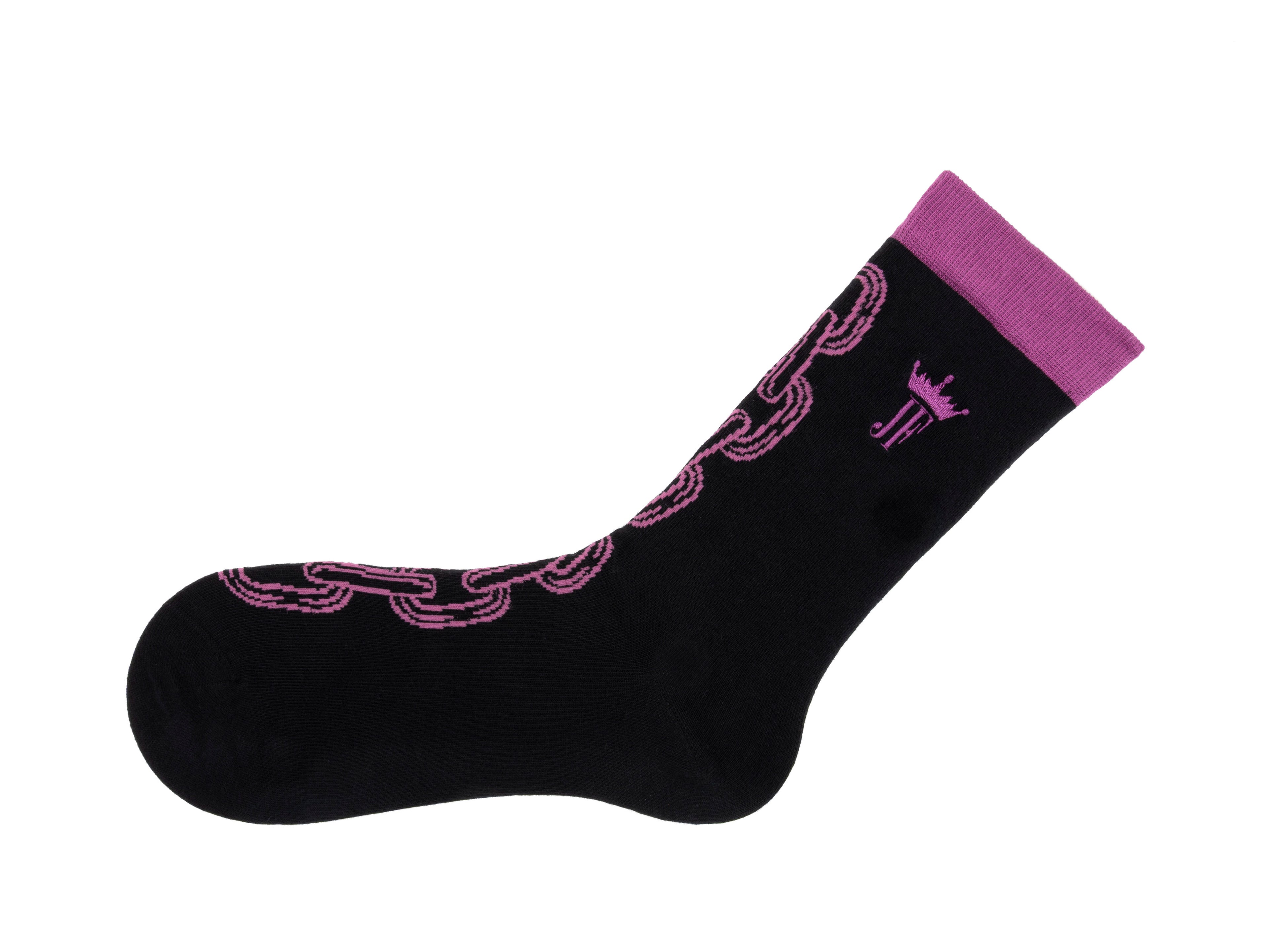 black_purple - Left Sock