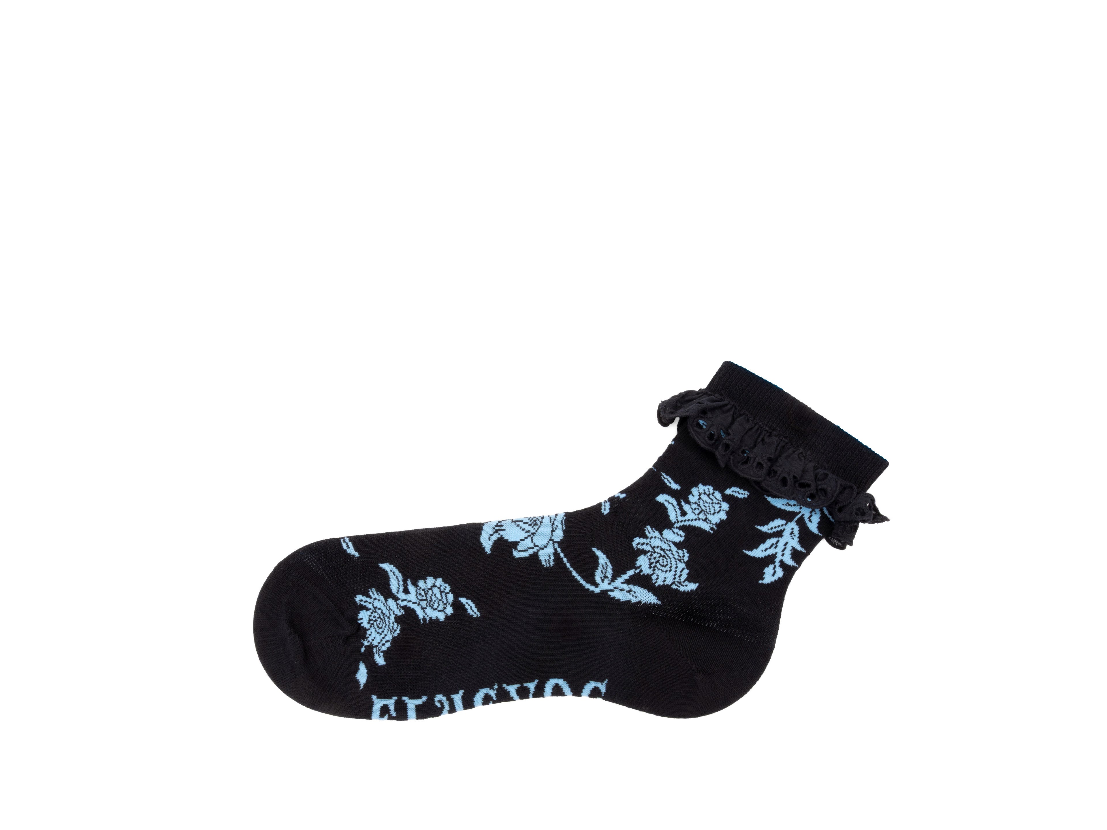 black_blue - Left Sock