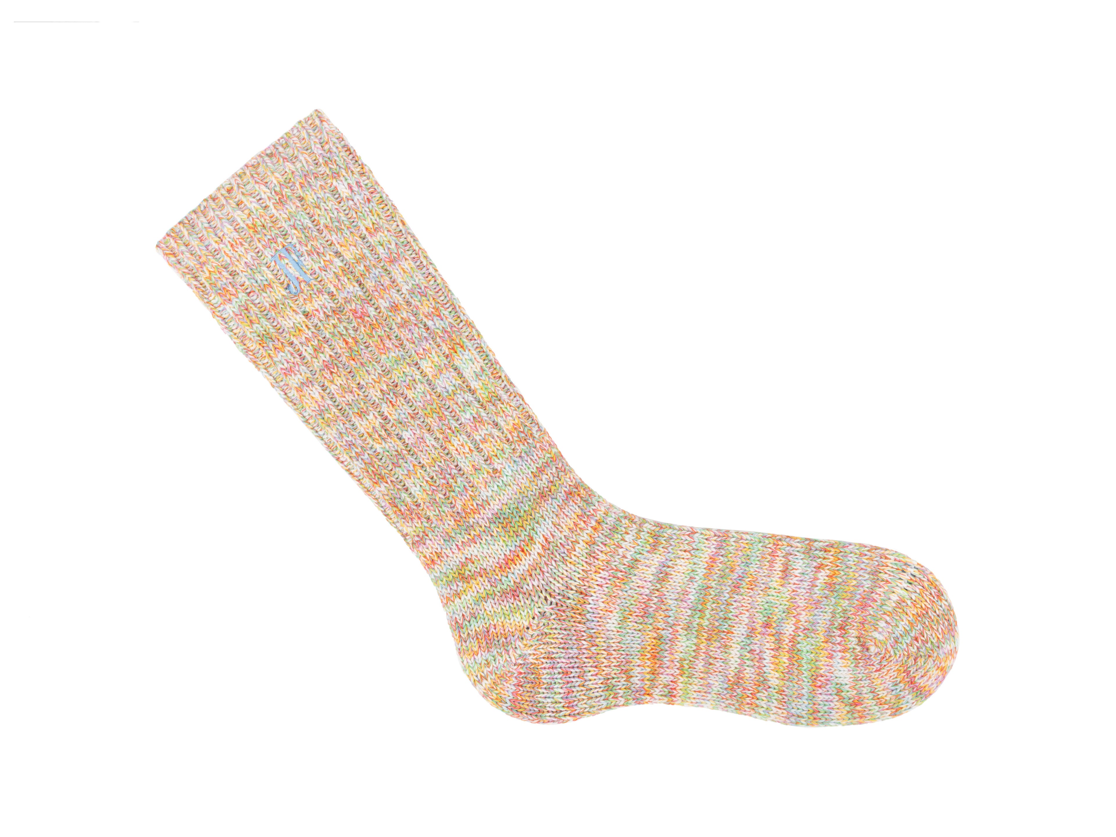 white_multi - Right Sock