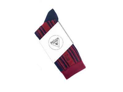Stripe Vog Socks - Red/Navy